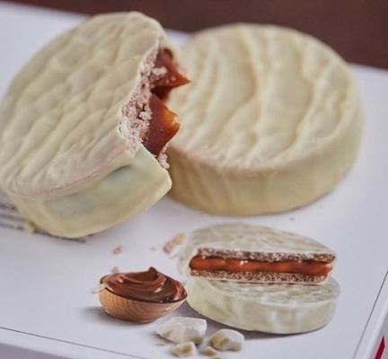 Alfajores de chocolate blanco