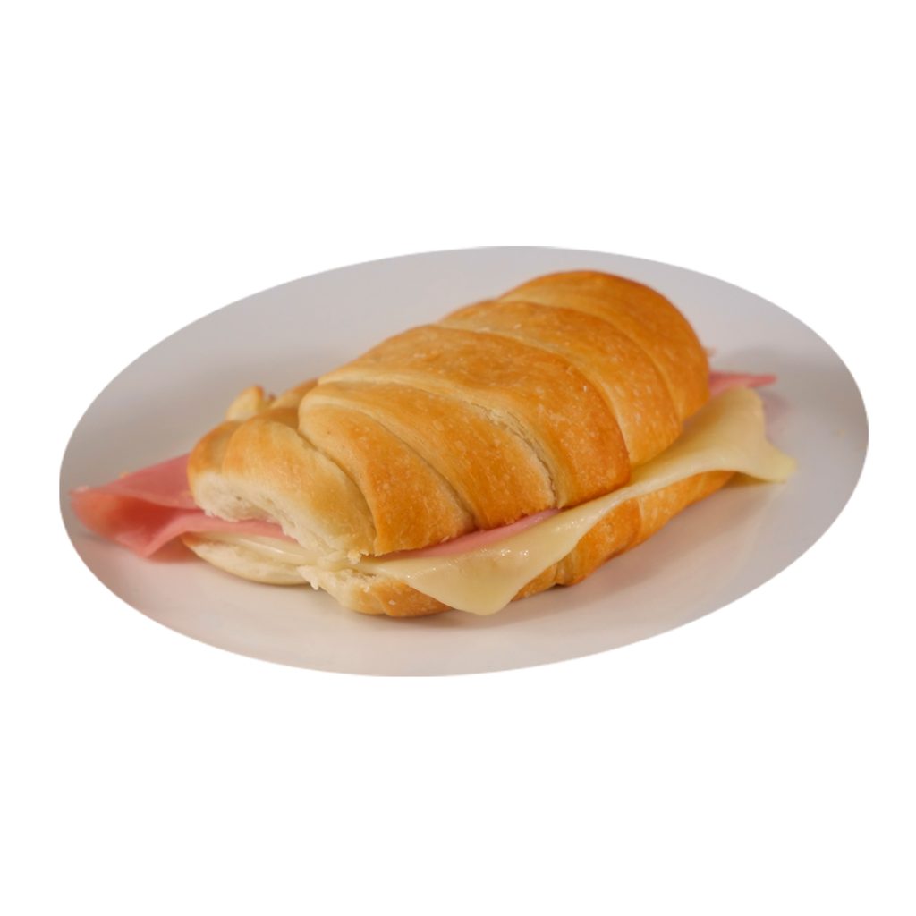 Croissant de jamón y queso