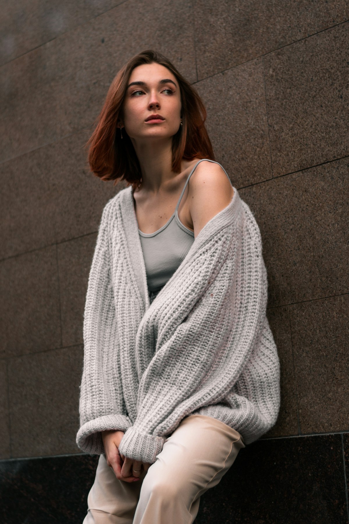 Cardigan tejido Musgo